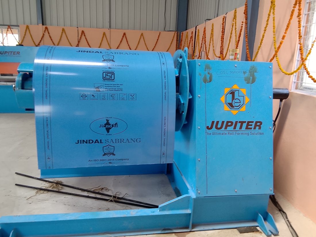 Jindal Sabrang coil loaded on the decoiler